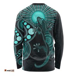 Amazing Aussie Australia Turquoise Dreaming Gecko Spirit Long Sleeve T-shirt