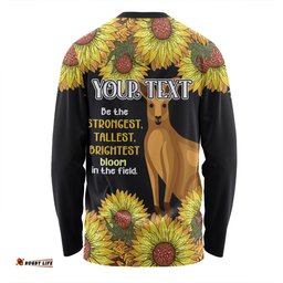 Amazing Aussie Australia Kangaroo Aboriginal Custom Aboriginal Sunflowers With Kangaroo Be The Strongest Dot Painting Art Long Sleeve T-shirt