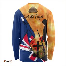Amazing Aussie Australia Anzac Day Anzac Day Flag Lest We Forget Long Sleeve T-shirt