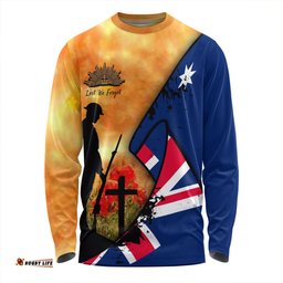 Amazing Aussie Australia Anzac Day Anzac Day Flag Lest We Forget Long Sleeve T-shirt