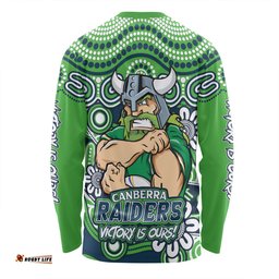 Amazing Aussie Canberra Raiders Aboriginal Inspired Tough Fan Rugby For Life Long Sleeve T-shirt