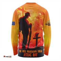Amazing Aussie Australia Dawn Of Sacrifice Anzac Remembrance Long Sleeve T-shirt