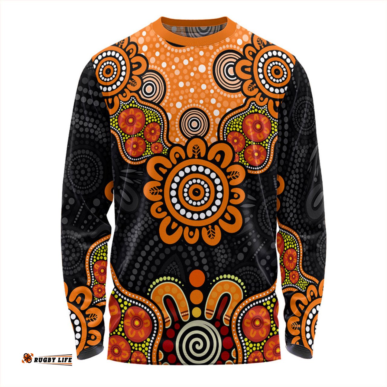 Amazing Aussie Australia Aboriginal Indigenous Dot Style Design Cuture Long Sleeve T-shirt