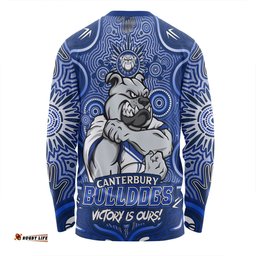 Amazing Aussie Canterbury Bankstown Bulldogs Aboriginal Pattern Inspired Victory Is Ours Long Sleeve T-shirt