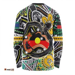 Amazing Aussie Australia Rainbow Serpent Aboriginal Dreamtime Rainbow Serpent Creates Australia Long Sleeve T-shirt