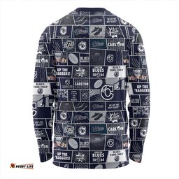 Amazing Aussie Carlton Legacy Of The Pride Comic Style Long Sleeve T-shirt