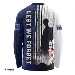 Amazing Aussie Australia Spirit Of Remembrance Day Lest We Forget Blue Long Sleeve T-shirt