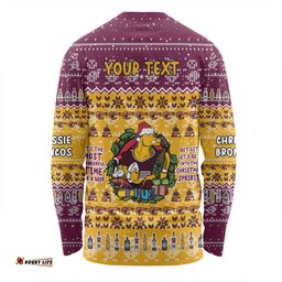 Amazing Aussie Brisbane Broncos Christmas Custom Chrissie Spirit Long Sleeve T-shirt