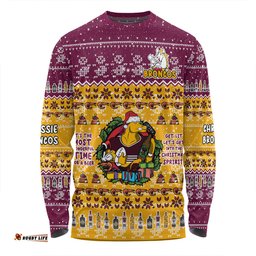 Amazing Aussie Brisbane Broncos Christmas Custom Chrissie Spirit Long Sleeve T-shirt