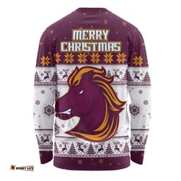 Amazing Aussie Brisbane Broncos Christmas Custom Special Ugly Christmas Long Sleeve T-shirt