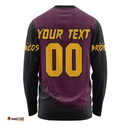 Amazing Aussie Brisbane Broncos Heart Of A Fighter Tough And Fearless Long Sleeve T-shirt