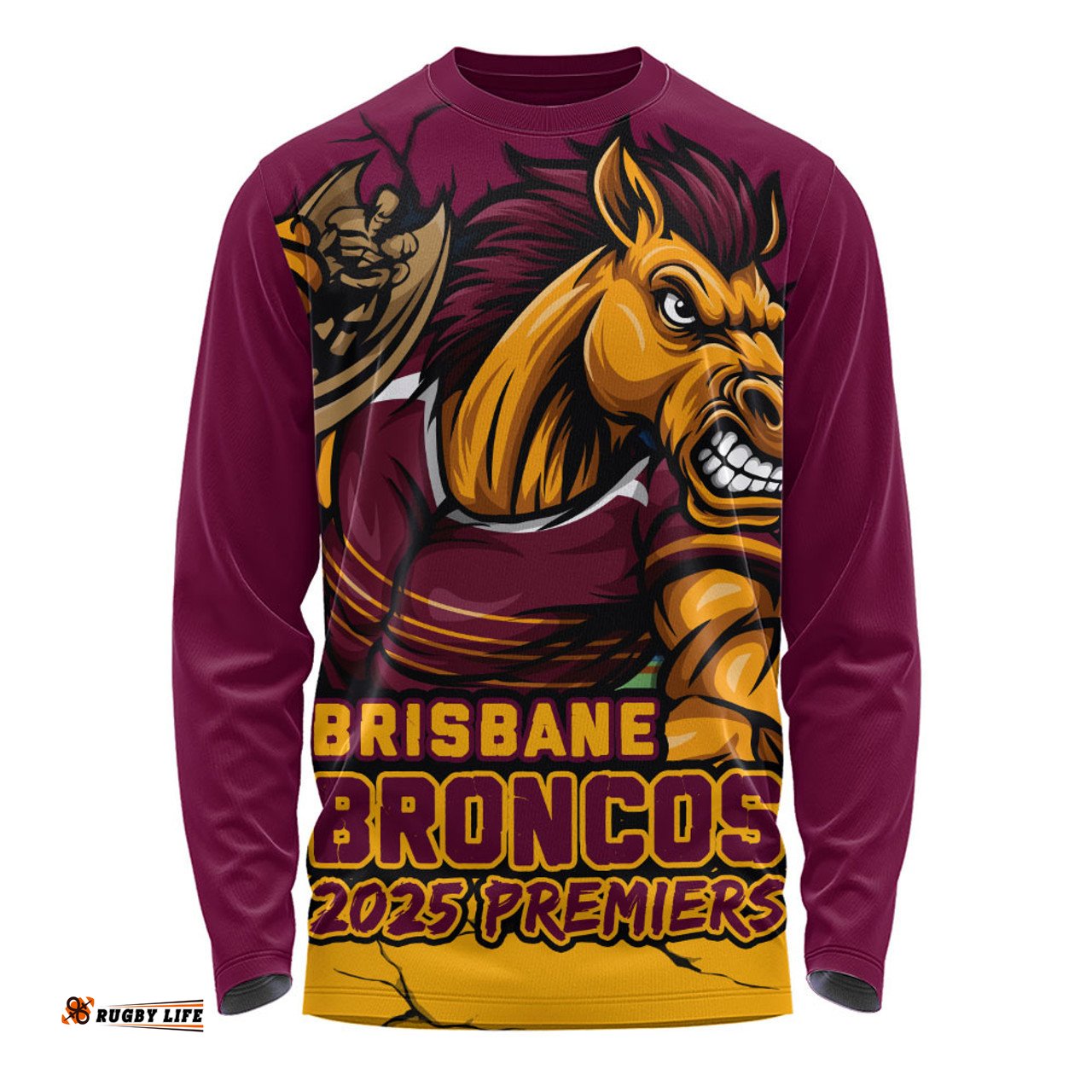 Amazing Aussie Brisbane Broncos Unleash Power In The Ultimate Battle Long Sleeve T-shirt
