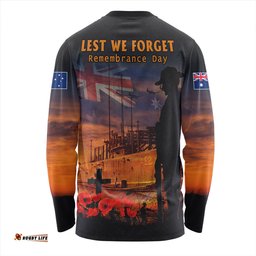 Amazing Aussie Australia Sunset Of Sacrifice And Remembrance Day Honor Orange Long Sleeve T-shirt