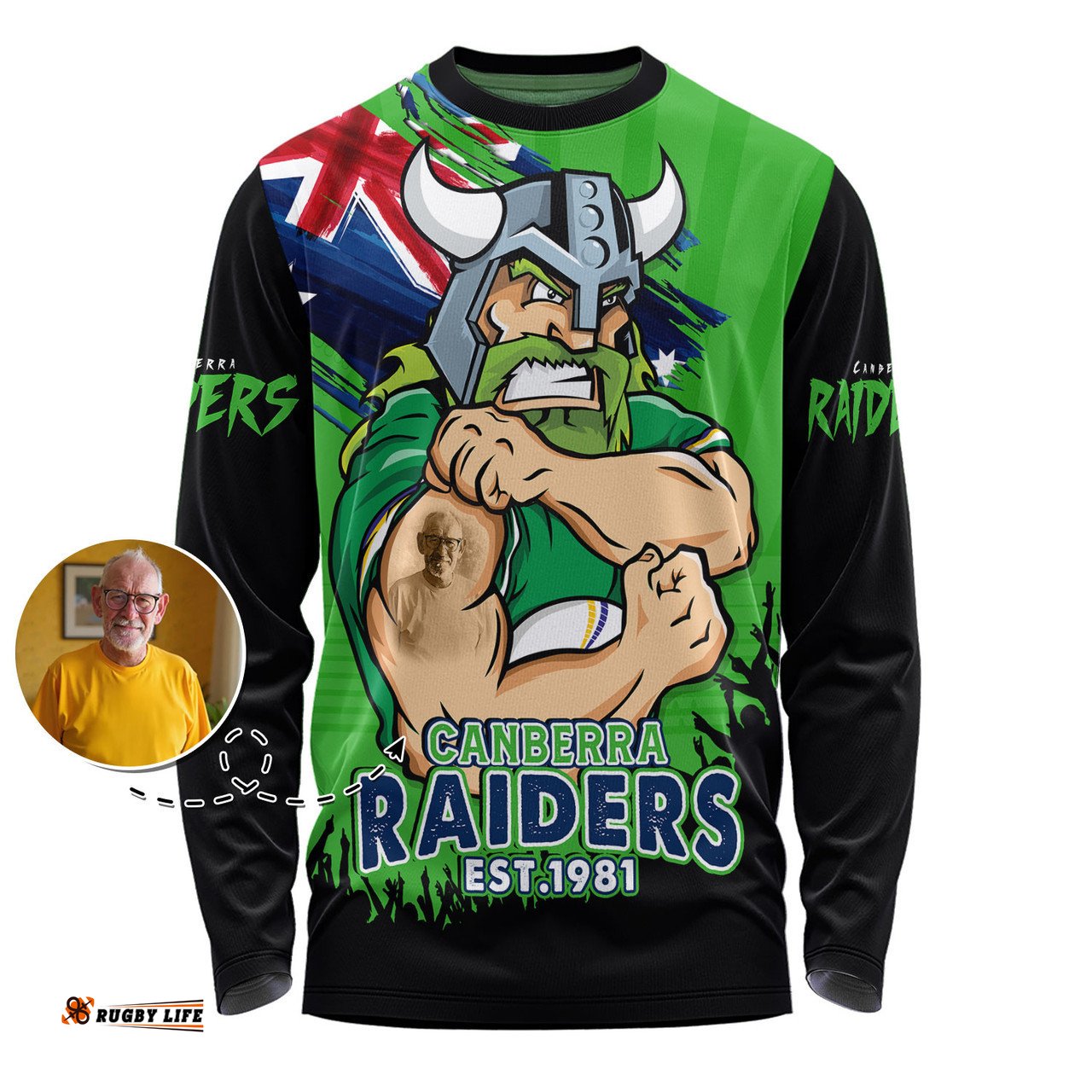 Amazing Aussie Canberra Raiders Heart Of A Fighter Tough And Fearless Long Sleeve T-shirt