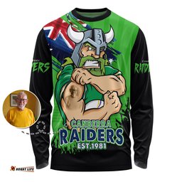 Amazing Aussie Canberra Raiders Heart Of A Fighter Tough And Fearless Long Sleeve T-shirt
