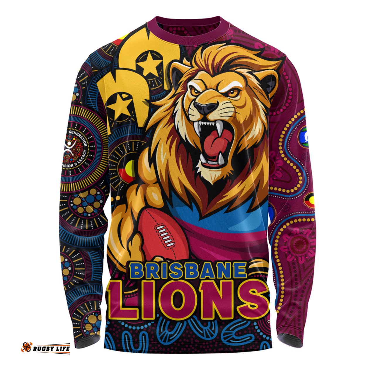 Amazing Aussie Brisbane Lions NAIDOC Spirit Of Country Long Sleeve T-shirt