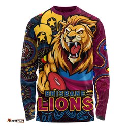 Amazing Aussie Brisbane Lions NAIDOC Spirit Of Country Long Sleeve T-shirt