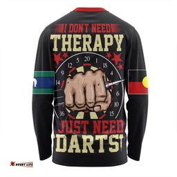 Amazing Aussie Australia Sport Darts Custom Darts Sport Custom I Just Need Darts Long Sleeve T-shirt