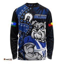 Amazing Aussie Canterbury Bankstown Bulldogs NAIDOC Indigenous Warrior Spirit Long Sleeve T-shirt