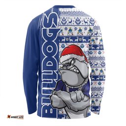 Amazing Aussie Canterbury Bankstown Bulldogs Merry Ugly Xmas Nordic Pattern Style Long Sleeve T-shirt