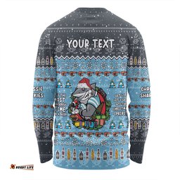 Amazing Aussie Cronulla Sutherland Sharks Christmas Custom Chrissie Spirit Long Sleeve T-shirt