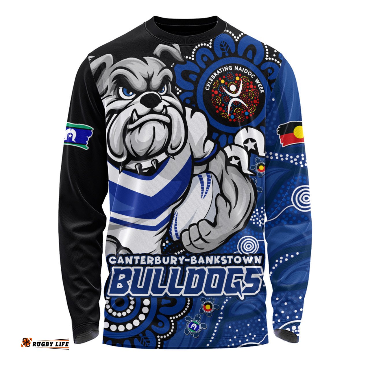 Amazing Aussie Canterbury Bankstown Bulldogs Power Through Generations NAIDOC Edition Long Sleeve T-shirt