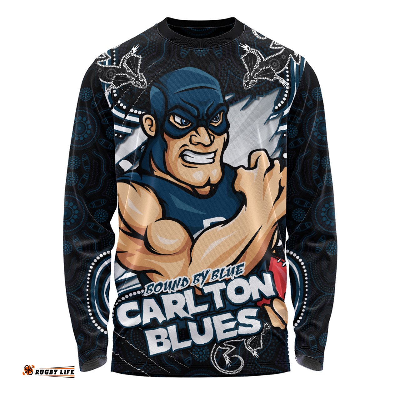 Amazing Aussie Carlton Spirit Warriors Of The Game Long Sleeve T-shirt