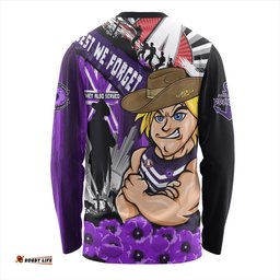Amazing Aussie Fremantle ANZAC Day Honor Purple Valor And Spirit Long Sleeve T-shirt