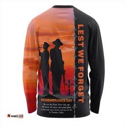Amazing Aussie Australia Remembrance Day We Shall Not Forget We Will Remember Them Orange Long Sleeve T-shirt