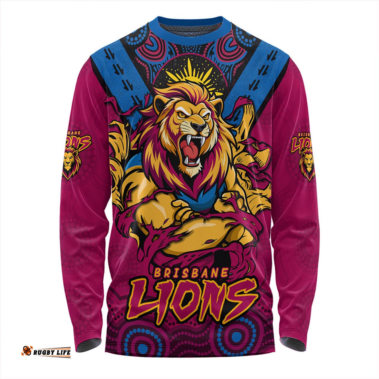 Amazing Aussie Brisbane Lions Ripped Legacy Of The Game Long Sleeve T-shirt