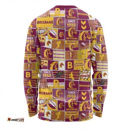 Amazing Aussie Brisbane Broncos Team Of Us Die Hard Fan Supporters Comic Style Long Sleeve T-shirt
