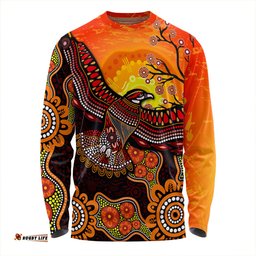 Amazing Aussie Australia Eagle Aboriginal Dot Painting Traditional Long Sleeve T-shirt