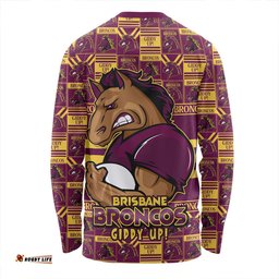 Amazing Aussie Brisbane Broncos Champion���s Pride Comic Style Long Sleeve T-shirt