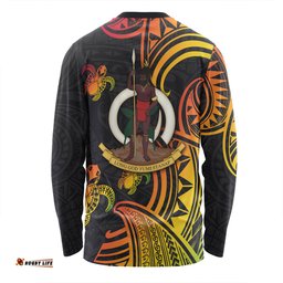 Amazing Aussie Australia South Sea Islanders Vanuatu Polynesian Reggae Tentacle Turtle Long Sleeve T-shirt