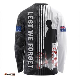 Amazing Aussie Australia Spirit Of Remembrance Day Lest We Forget Black Long Sleeve T-shirt