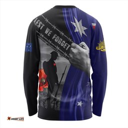 Amazing Aussie Australia Remembrance Day Australian Fallen Heroes Gray Long Sleeve T-shirt