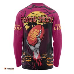 Amazing Aussie Brisbane Lions Full Moon Fever Halloween Supporter Long Sleeve T-shirt