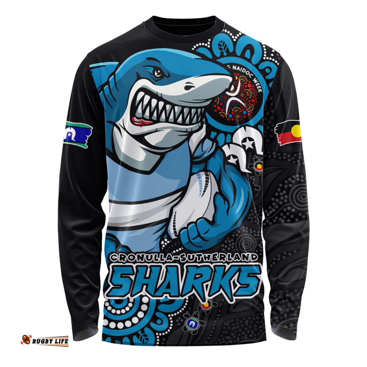 Amazing Aussie Cronulla Sutherland Sharks Power Through Generations NAIDOC Edition Long Sleeve T-shirt