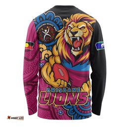 Amazing Aussie Brisbane Lions Power Through Generations NAIDOC Edition Long Sleeve T-shirt
