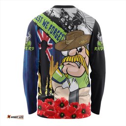 Amazing Aussie Canberra Raiders United In Spirit Anzac Day Tribute Long Sleeve T-shirt