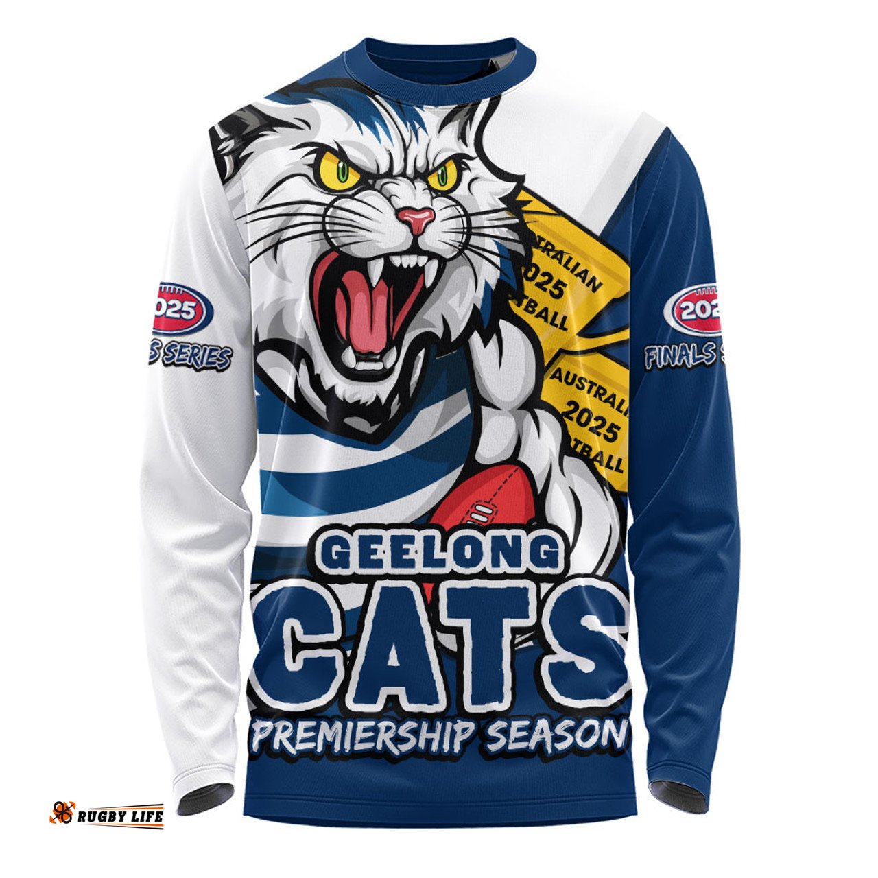 Amazing Aussie Geelong Cats Australian Football Finals Premiership Spirit Long Sleeve T-shirt