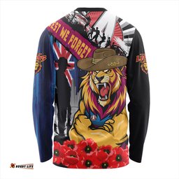 Amazing Aussie Brisbane Lions Anzac Day Honor United In Spirit Long Sleeve T-shirt