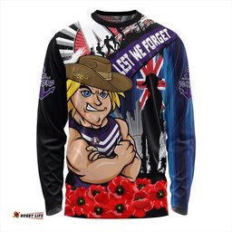 Amazing Aussie Fremantle Anzac Day Honor United In Spirit Long Sleeve T-shirt