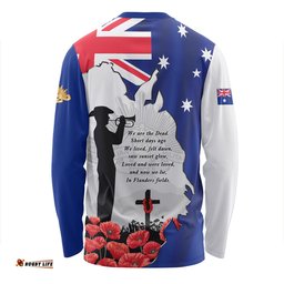 Amazing Aussie Australia On This Remembrance Day Lest We Forget In Flanders Fields Long Sleeve T-shirt