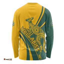 Amazing Aussie Australia Wallabies Squad Aboriginal Pattern Inspired Long Sleeve T-shirt