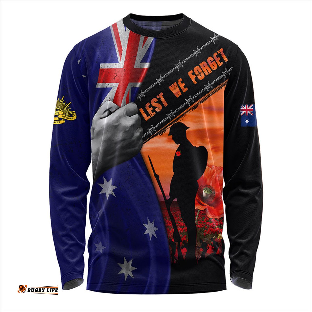 Amazing Aussie Australia Remembrance Day Australian Fallen Heroes Orange Long Sleeve T-shirt