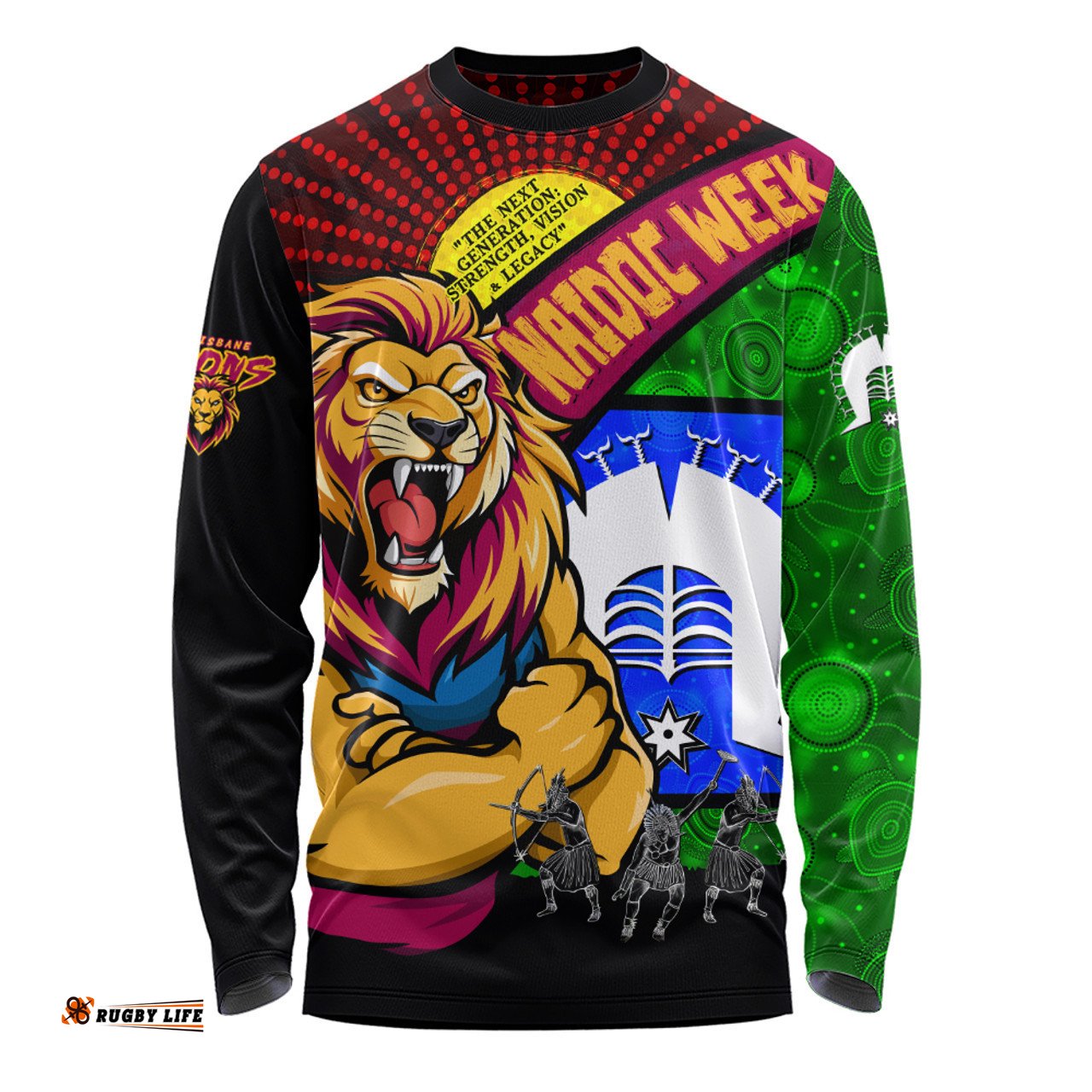 Amazing Aussie Brisbane Lions NAIDOC Week Pride Edition Long Sleeve T-shirt