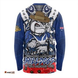 Amazing Aussie Canterbury Bankstown Bulldogs Ripped Legacy Of The Game The ANZAC Spirit Lives On Long Sleeve T-shirt