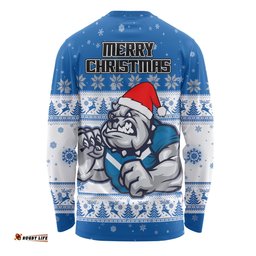 Amazing Aussie Canterbury Bankstown Bulldogs Christmas Custom Special Ugly Christmas Long Sleeve T-shirt