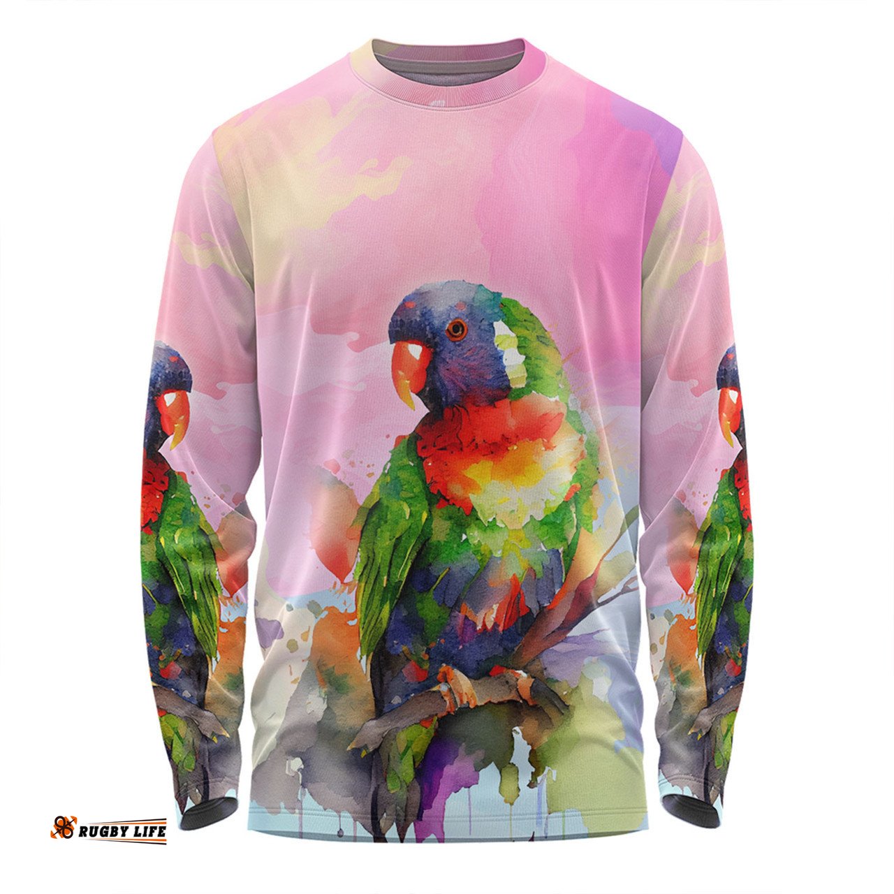 Amazing Aussie Australia Rainbow Lorikeets Rainbow Lorikeets Color Art Long Sleeve T-shirt